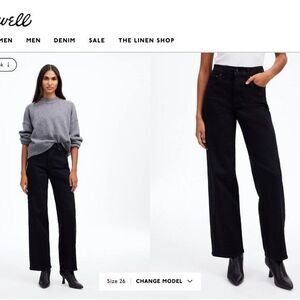 NWOT Madewell The Perfect Vintage Wide-Leg Jean 26P